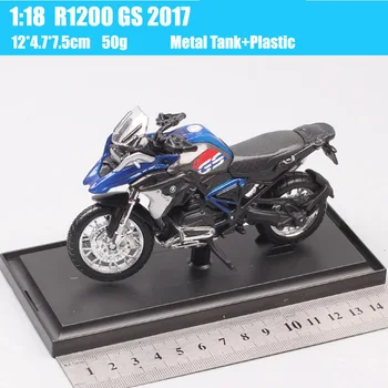 1/18 masto prekės R1200 GS Motorrad 2017 motociklo Nuotykių dviračio modelis Diecasts & Žaislinės Transporto priemonės Replika Vaikų surinkimo
