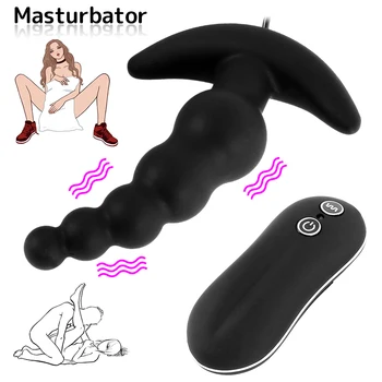 10 Greičio Analiniai Rutuliukai Analiniai Vibratoriai Butt Plug Klitorio Stimuliatorius Moterų Masturbacija Vyrų Prostatos Massager Sekso Žaislas, skirtas Suaugusiųjų Naujas