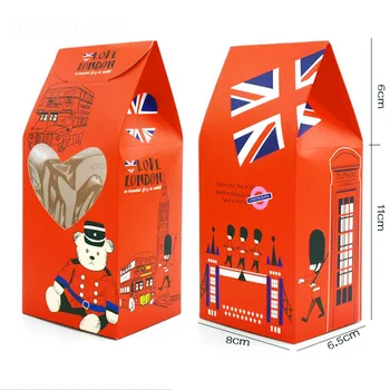 10 VNT Britų stiliaus animaciją Anglija kareivis saldainių dėžutė dovanų dėžutė Vestuvių Nori ir Dovanų Maišelį Šalies Prekių