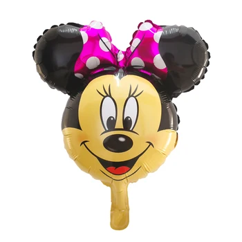 100vnt Mini Mickey Minnie Galvą Folija Balionai Kūdikio Gimtadienio Animacinių filmų Minnie Mouse Ballon Oro Pripučiami Globos Dekoro Žaislai