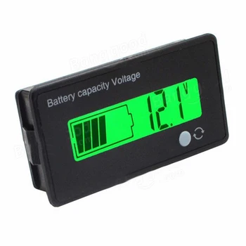 12V/24V/36V/48V 8-70V LCD Švino Rūgšties Ličio Baterijos Talpos Indikatorius Digital Voltmeter