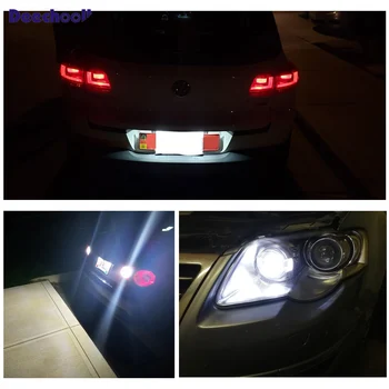 18pcs Canbus LED Atbulinės Šviesos lemputės+Licenciją Plokštelės Šviesos Lempa+vidinė Šviesa+Parkavimo Žibintas VW POLO 6R 6C už POLO MK5 09-17