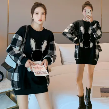 2020 Naujų Korėjos Prarasti Harajuku Žiemos Drabužių Moterims, Negabaritinių Hoodies Plius Dydžio Megztinis Mados Drabužių Streetwear Derliaus