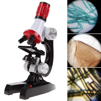 2021 Švietimo Mikroskopo Komplektas Mokslo Laboratorijoje LED didinamasis stiklas 100-1200X Didinimo Mokyklos Didinamąjį Įrankių Rinkinys Vaikams, Vaikų žaislai