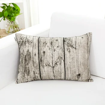 30x45/45x45cm Retro medienos grūdų, medvilnės, lino pagalvėlė padengti atlošas mesti pagalvės užvalkalą sofa juosmens pagalvę padengti namų dekoro
