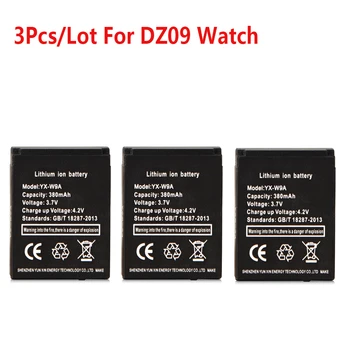 3Pcs x 380mAh Smart Watch Baterija DZ09 Smart Watch Baterijos Pakeitimas, Baterijos DZ09 A1 smart žiūrėti