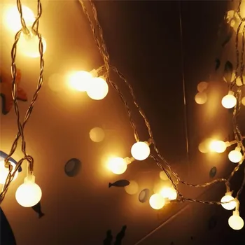 4M Girliandą Kamuolius Lauko String Šviesos LED Žibintuvėlis 20 Lemputes Luminaria Šiltai balta Lempos luces led dekoracija