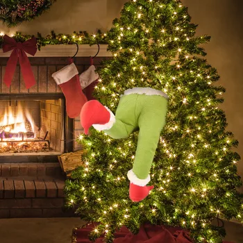 #50 15.7 Į Elastinga Elfai Kėdžių Kojų Pėdų Padengti neslidžia Kėdės Koja Padengti Ornamentu Dekoracija Kalėdos, Kalėdos naujieji Metai Šalis