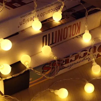 5M Pasakų Girlianda LED Kamuolys Star String Šviesos Šventė, Vestuvės, Kalėdos, Lauko Terasoje Namų Puošybai AA Baterija
