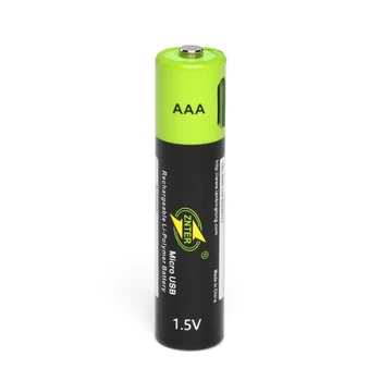 6pcs/daug ZNTER 1,5 V AAA tipo akumuliatorius 600mAh USB įkraunama ličio polimero baterija greitai įkrauti per Mikro USB kabelis