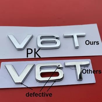 ABS Raidžių Skaičius V6T V8T V10 Emblemos Audi A4L A5 A6L A7 A8L TT RS7 SQ5 Automobilių Stilius Sparno Pusėje Ženklelis Išleidimo Logotipo Lipdukas