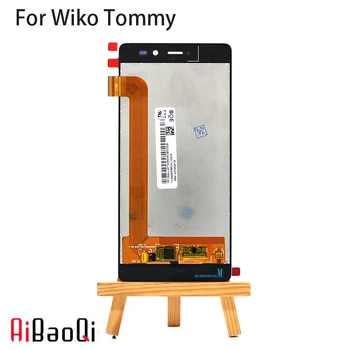 AiBaoQi Naujas Originalus 5.0 colių Jutiklinis Ekranas + 1280x720 LCD Ekranas Asamblėjos Pakeisti Wiko Tommy Telefono modelis