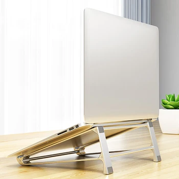 Aliuminio Laptop Tablet Stand Nešiojamų Stovėti Tablet Anti-slydimo Laikiklis Home Office for MacBook Air Pro Paviršių, 10-17