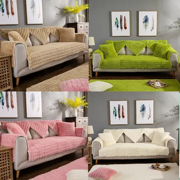 Aukštos klasės ilgai aksomo vientisos spalvos išlaikyti šiltas, sofos apima sėdynės\atgal pagalvėlių, kilimų katė pagalvės, sofos, baldai apima vaikas