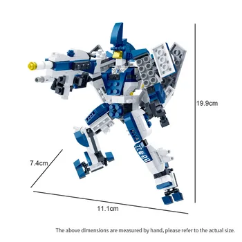 BanBao Robotas erdvėlaivis 2 in 1 Blokai Transformatorius Kūrybos Švietimo Plytų Modelis, Žaislų, Vaikai, Vaikams, Dovanų 6322