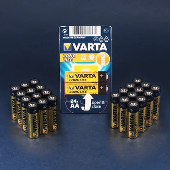 Baterijos AA piršto Varta longlife 1.5 V alkaline LR6 BigBox per pakuotėje 24 vienetų