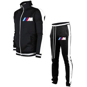 BMW M vyriški Sportiniai Kostiumai sportiniai Kostiumai sportinis Kostiumas Mens Running Kostiumas Quick Dry Plus Size Mens Sveikatingumo Bėgimas, sporto Salė Vyrų Tracksuit Rinkinys