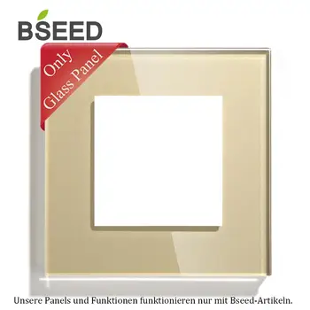 BSEED 86mm Stiklo Skydelis Baltas Juodas Gloden Už elektros Lizdą ES Standartas Krištolo, Perlų