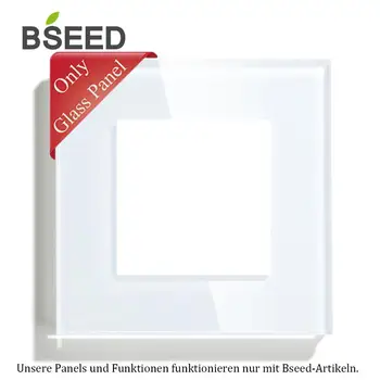 BSEED 86mm Stiklo Skydelis Baltas Juodas Gloden Už elektros Lizdą ES Standartas Krištolo, Perlų