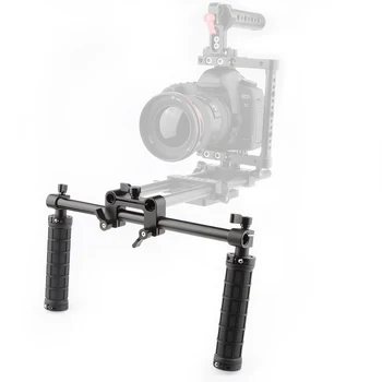 CAMVATE Kamera Universalus Aluminum15mm Gnybtas prie žaibolaidžio Rankena Grips Paramos Rinkinys, Skirtas DSLR Fotoaparatas /vaizdo Kamera Peties Įrenginys Palaikymo Sistema
