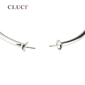 CLUCI Turas Bangle Apyrankės montavimo papuošalai priėmimo, sidabro 925 papuošalai Apyrankės&bangles Moterų Fine Jewelry SB045SB