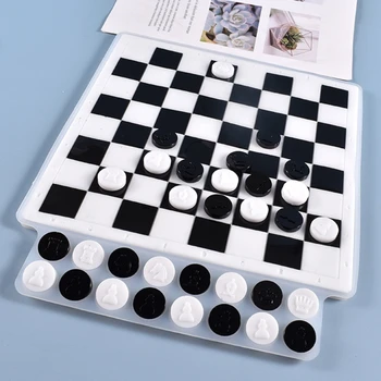 Crystal Epoksidinės Dervos Pelėsių stalo Žaidimas Tarptautinės Šachmatų Liejimo Silikono Forma 