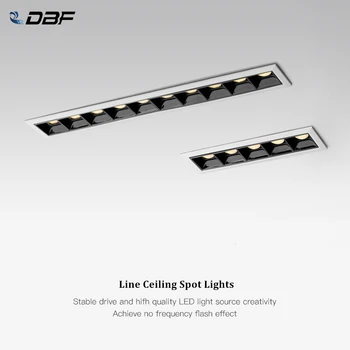 [DBF]vienoje Eilėje Ilgai Aikštėje LED Lubų Vietoje Šviesos Ne Pritemdomi 2W 4W 10W 20W LED Embedded Downlight už kambarį Eilėje Šviesos