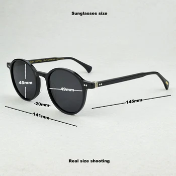 Derliaus Poliarizuoti akiniai nuo saulės vairuotojo žvejybos nešiojantiems vyrams ir moterims retro aišku, apvalios UV400 saulės akinių laikiklis su byla OV5585