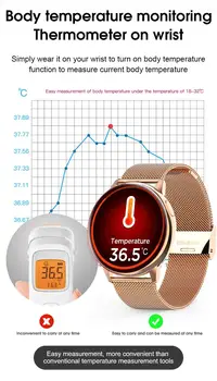 Finow S30 EKG Smart Žiūrėti 2020 Kūno Temperatūros Stebėjimo relojes smarth P68 Vandeniui Smartwatch Vyrų, Moterų, Skirta 