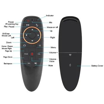 G10S Apšvietimu Oro Pelės Giroskopas Balso Paieškos 2.4 G Bevielio Smart Nuotolinio valdymo pultas su Mikrofonu, skirtos Android tv box H96 MAX