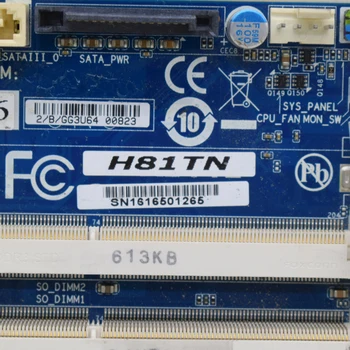GIGABYTE GA-H81TN all-in-one pusiau high-ultra plonas ITX Desktop Plokštė MSATA NE-LVDS/1150/DC Originalus Naudojami KOMPIUTERYJE nustatyti Plokštė