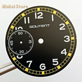 Goutent 36.8 mm šviesos watch dial tinka ETA 6497 Jūros kiras ST36 Judėjimas