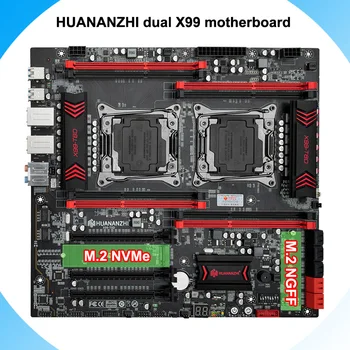 HUANANZHI X99-T8D Plokštė su 8 gb DDR3 RAM Lizdas M. 2 NGFF NVMe SMA Lizdas Dual CPU Lizdo 2676 2696 2678 V3 Procesorius