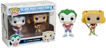 Išskirtinis Funko pop Herojai: Joker [Paplūdimio] & Harley Quinn 2 pak Vinilo Duomenys Kolekcines Modelis Žaislas su Originalo Langelyje