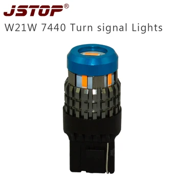 JSTOP Led Posūkio Signalo W21yW 12V/24V 7440 Ne klaida Priekinis ar Galinis Posūkio Signalo LED 1860SMD žibintas posūkio lemputės(Ne Hyper Flash)