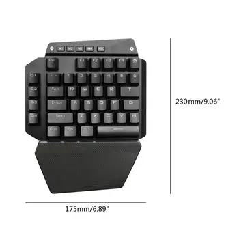 K700 Viena ranka Mechaninė Žaidimų Klaviatūra RGB LED Backlight Outemu Pereiti Visą Klavišą Makro Apibrėžia 44 klavišai LOL/Wow/ dota2