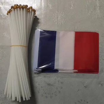 KAFNIK,50 VNT. Mažų prancūzijos vėliava 14*21CM Prancūzijos Vėliava Rankoje Nacionalinės Vėliavos Su Ašigalio į Rankas Vėliava