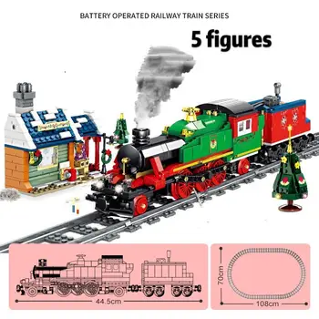 KAZI įrangos pardavimas, biuro įrangos Žiemos Šventė Kalėdų Traukinys su Power Funkcija, Statyba Blokai, Plytos Tech Žaislai Vaikams Kalėdų dovana