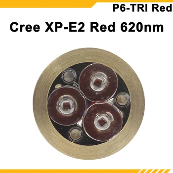 KDLITKER P6-TRI Triple Cree XP-E2 Raudona 620nm 800 Liumenų 3V - 9V 5-Režimas Spalvos P60 Drop-in Modulis (Dia. 26.5 mm)