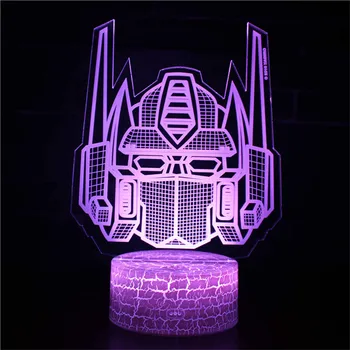 Kietas Transformatoriai Logotipą, figūrėlių, Žaislai LED 3d Šviesos Megatron Optimus Prime Autobots Decepticons Transformatoriai Žaislai Modelis Dovana