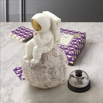 Klajojo Žemės Astronautų Mėnulio Statula Vestuvių Dekoravimas Kambarį Palangės Namų Dekoro Priedai R111
