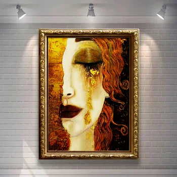 Klasikinis Menininko Gustavo Klimto Ašara Abstrakčiai Naftos Tapyba ant Drobės, Plakatų ir grafikos Meno Siena Nuotraukas Kambarį Cuadros