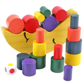 Kūdikių Ankstyvojo Mokymosi Žaislas Medienos Mėnulis Balansavimo Švietimo Žaislai, Statyba Blokai, Vaikams, Vaikų, Balansavimas Žaislas