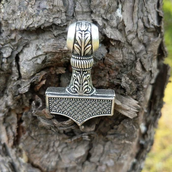 LANGHONG 10vnt Legendinis Thor 's Hammer Karoliai Skandinavų Vikingų Thor' s Hammer Amuletas Pakabukas Karoliai Talismanas Papuošalai