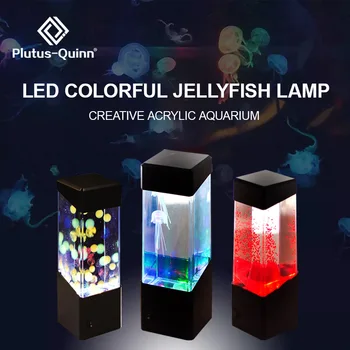 Lašas Spalvinga Medūzos Bakas Akvariumas Stiliaus LED Lempos Luminaria lempos Lavos Lempa Led Šviesos Naktį