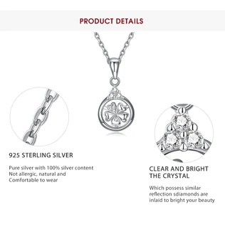 LEKANI 925 Sterlingas Sidabro Karoliai Pakabukas Moterų Aišku, Kubinių Zirconia Romantiškas Gėlių Karoliai Šalies Fine Jewelry Karšto Pardavimo
