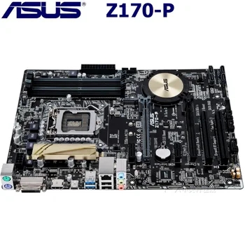 LGA 1151 DDR4 ASUS Z170-P Pradinio Darbastalio Plokštė Intel Z170 DDR4 64GB PCI-E 3.0 USB3.1 M. 2 DDR4 Asus Z170-P Plokštės Naudojamos
