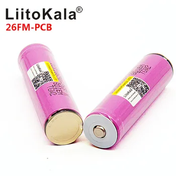 Liitokala 18650 2600mah saugomų baterija ICR18650-26FM iš pradžių 3.7 V 2500mah įkrovimo baterija (akumuliatorius, žibintuvėlis