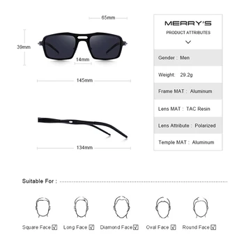 LINKSMŲ ŲJŲ Vyrams Klasikiniai Aliuminio Lydinio, Akiniai nuo saulės HD Poliarizuoti Saulės akiniai Mens Lauko Sporto UV400 Apsauga S8276