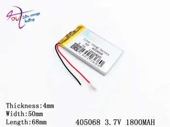 Litro energijos baterijos 1PCS tablet akumuliatorius 405068 3.7 V 1800MAH 405070 MP3 MP4 MP5 GPS DVD skaitmeninis kortelės garsiakalbiai